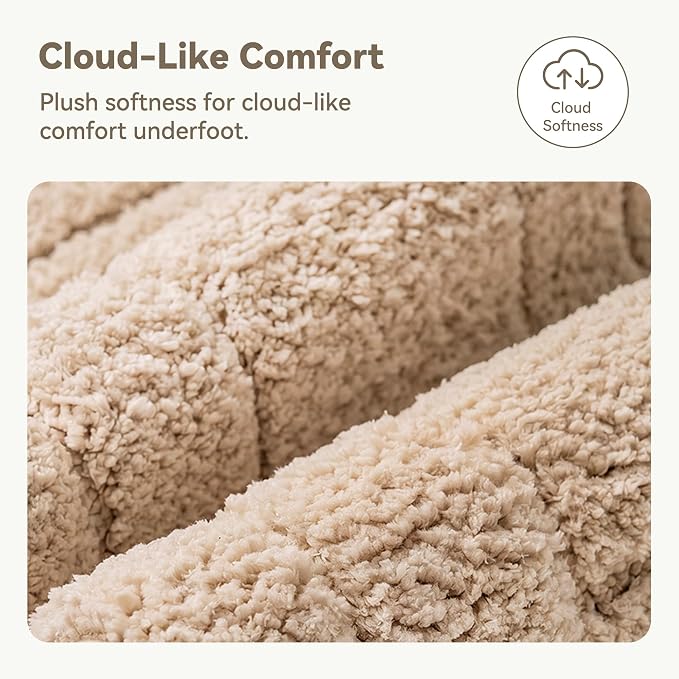 GRANNY SAYS Khaki Bathroom Rug 24" x 36", Non-Slip Microfiber Bath Mat | Ultra-soft, durable TPR backing for reliable grip, fast water absorption, machine washable for Vanity, Shower, Tub