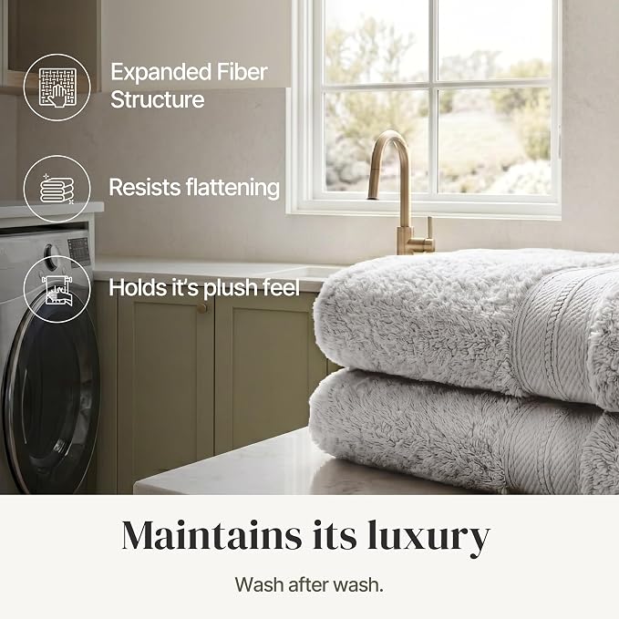 Modern Threads 4-Pack SpunLoft Bath Sheet Grey 35x66