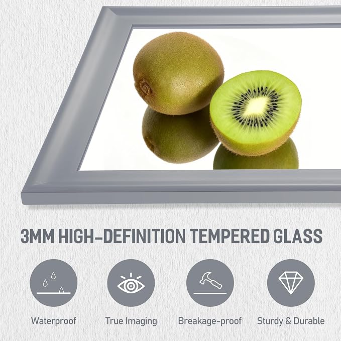 Tanmicoshomy Bathroom Rectangle Mirrors for Wall 24x36 Inch, Gray | Tempered Glass, Wall Art with 4 Pre-Installed D-Ring Hooks,Bedroom, Entryway Wall Decor