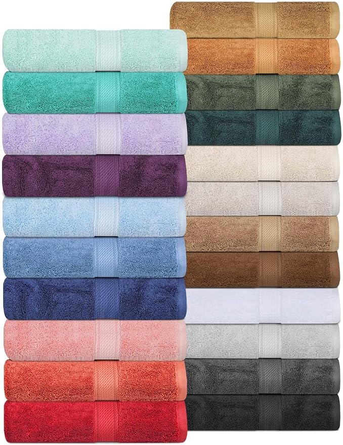 Superior Egyptian Cotton 800 GSM Plush & Absorbent, 9 Piece Set, Chocolate | Quick Dry, Soft Luxury Towel Set, Bath Essentials, Guest Bath, Spa, 3 Bath, 3 Hand, 3 Face Towel, Madeline Towels