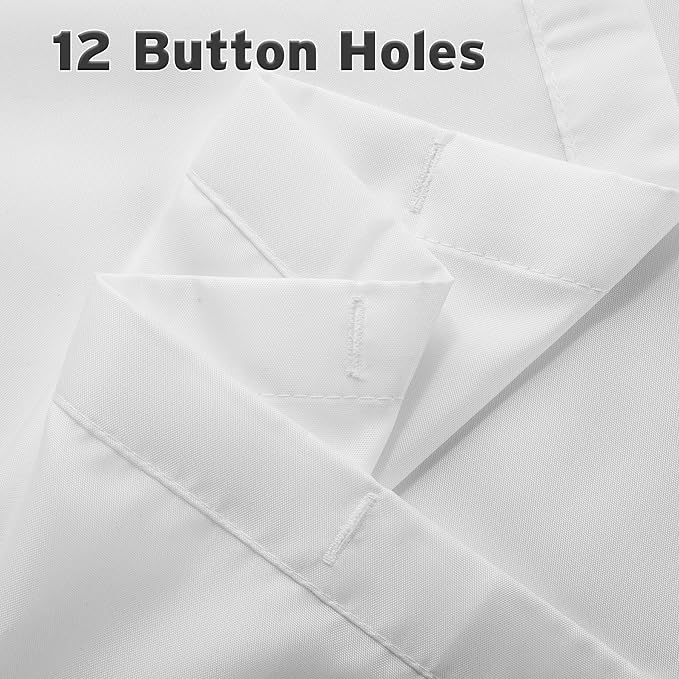 Titanker Long Shower Curtain Liner Washable, 72x80 Inches, White Shower Liner Fabric with 2 Magnets, Polyester Long Bathroom Shower Curtain Liner Waterproof Soft Lightweight, White