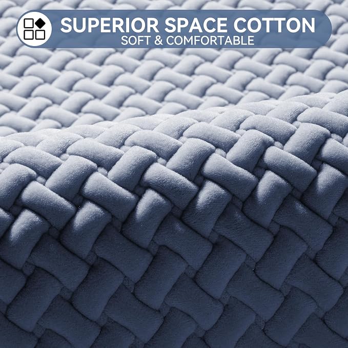 Bathroom Runner Non Slip, Foam Weave Texture Bath Mat, Blue 16x47 | Quick Dry, Rubber Backing, Long Absorbent Washable Bathroom Mats Fit Under Door for Bathroom Floor, Bathtub, Outside Shower
