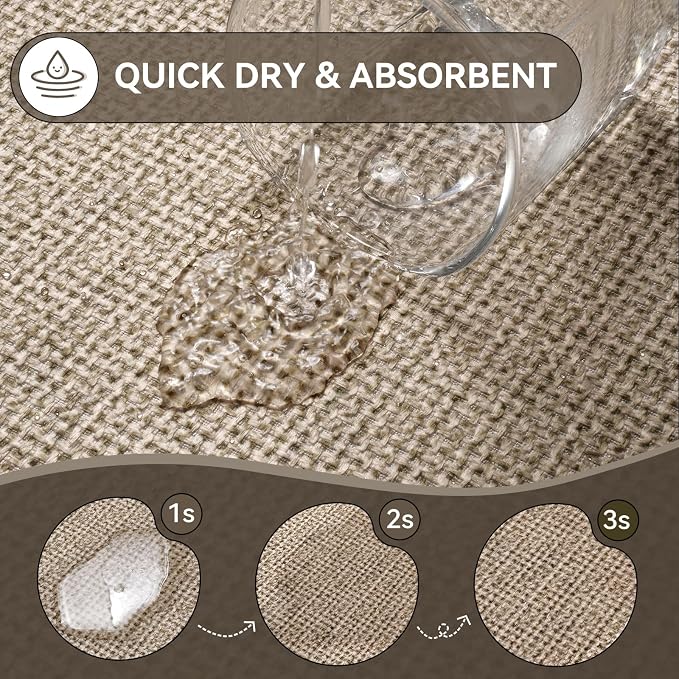 Half Circle Bath Mat, Thin Bathroom Rugs Fit Under Door, Brown 16x24 | Non Slip, Quick Dry Absorbent, Rubber Backing Washable, Semi Circle Bathmat for Bathroom Floor, Tub and Shower, Home Decor