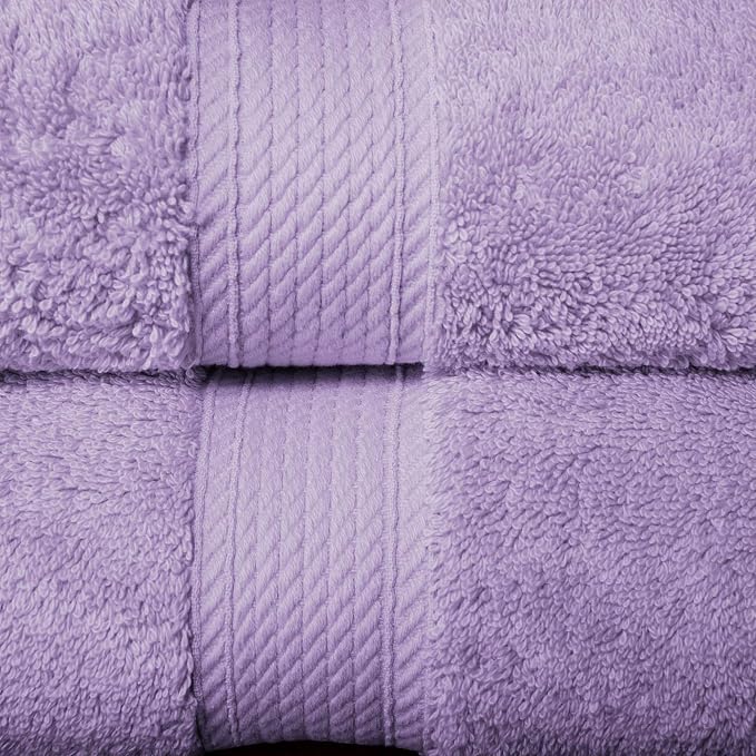 Superior Egyptian Cotton Ultra Plush & Absorbent, 10 Piece Set, Purple | Quick Dry, Soft Luxury Towel Set, Bath Essentials, Guest Bath, Spa, 2 Bath, 4 Hand, 4 Face Towels, Madeline Towels