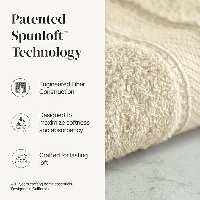 Modern Threads 4-Pack SpunLoft Bath Towel 30x54 - Sand