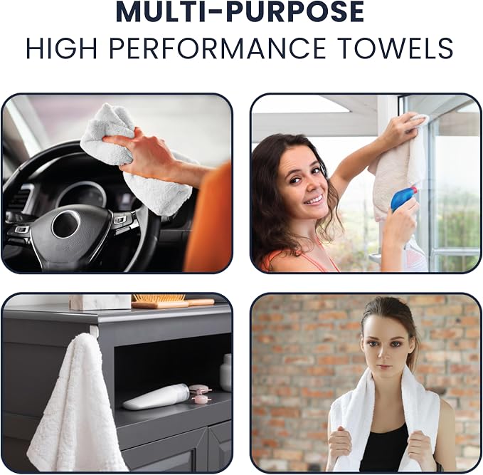 belem Bulk White Towels 20x40 – 72-Pack Commercial Bath Towels (6 Dozen) – Economy Lightweight, Durable, Fast -Drying Towels Bulk – Ideal for Hotels, Salons, Gyms & Spas – 5.5 lbs/Dozen (010606)