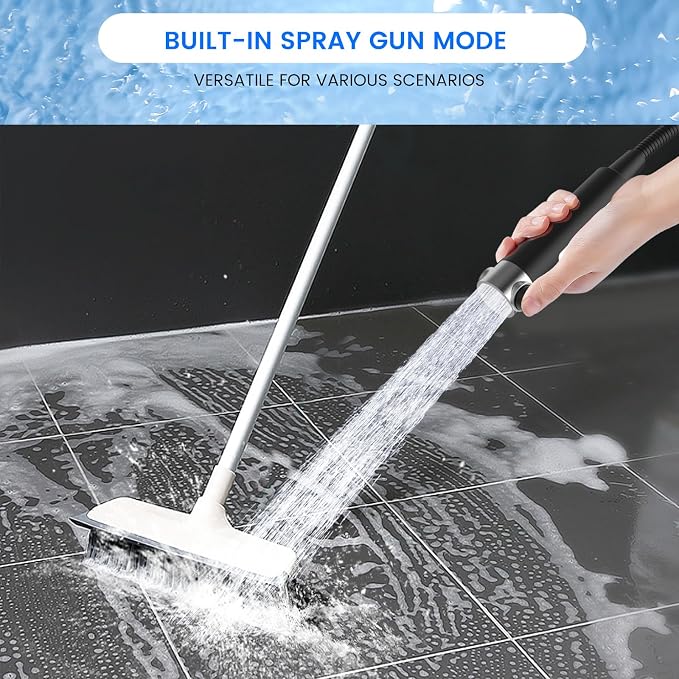 Filtered Shower Head with Handheld,High Pressure Shower Heads with Filters | ON/OFF Switch,4 Spray,Built-in Power Wash,Detachable Showerhead,Silicone Massage Brush,Balck,Water Softener