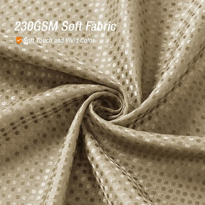 Small Stall 230GSM Beige Shower Curtain, 36 x 72 | 230GSM Narrow Half Fabric Shower Curtain for Bathroom, Water Repellent, Machine Washable
