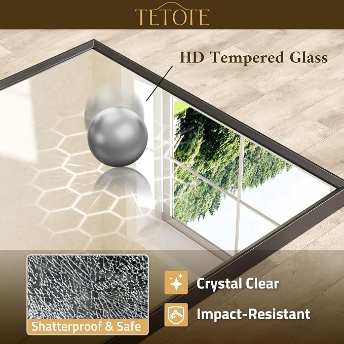 Black Framed Mirror for Bathroom Vanity 40" x 30" Matte Black Rectangle Beveled Frame Wall Mirror for Over Sink, Tempered Glass, Modern Farmhouse Bedroom, Entryway, Living Room