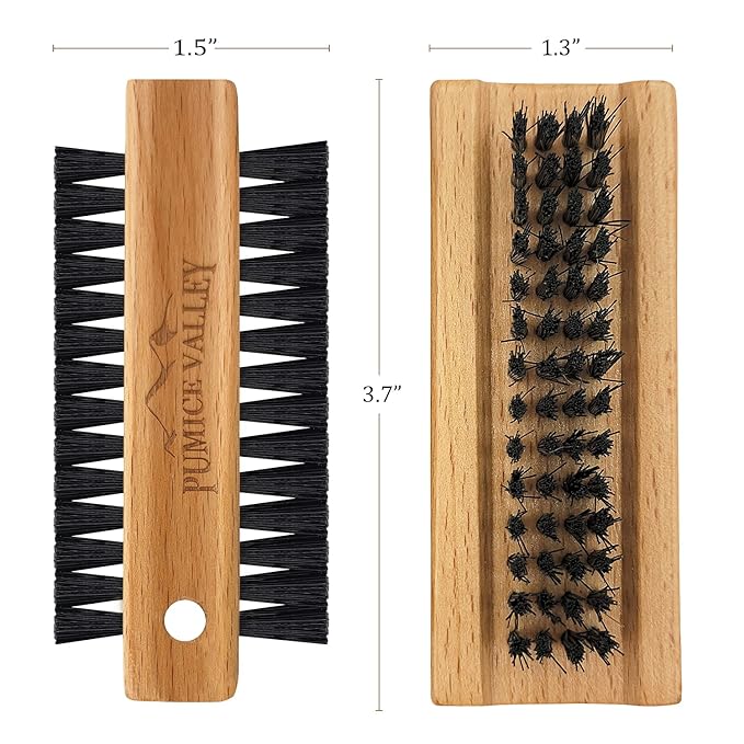 Wooden Cleaning Finger Nail Scrub Brush for Polishing Fingernails Toenails | Double-Sided Nail Brushes for Cleaning Fingernails - Nail Brush for Manicure & Pedicure Under Nail Cleaning (Beechwood)