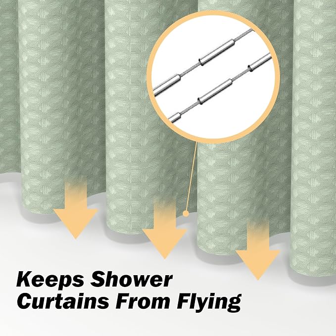 25 PCS Green Bathroom Accessories Set丨Shower Curtain Bathroom Accessory | All-in-One Kit with Shower Curtain,rug,Trash Can,Toothbrush Holder,Toilet BrushSoap Dispenser,Toothbrush Cup,etc for Home