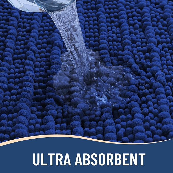 Arotive Bathroom Rugs Mat 36x24, Soft Absorbent Chenille Shaggy Bath Mat | Royal Blue, Machine Wash Dry, Bath Rugs for Bathroom Floor, Tub and Shower, Home Decor Accessories