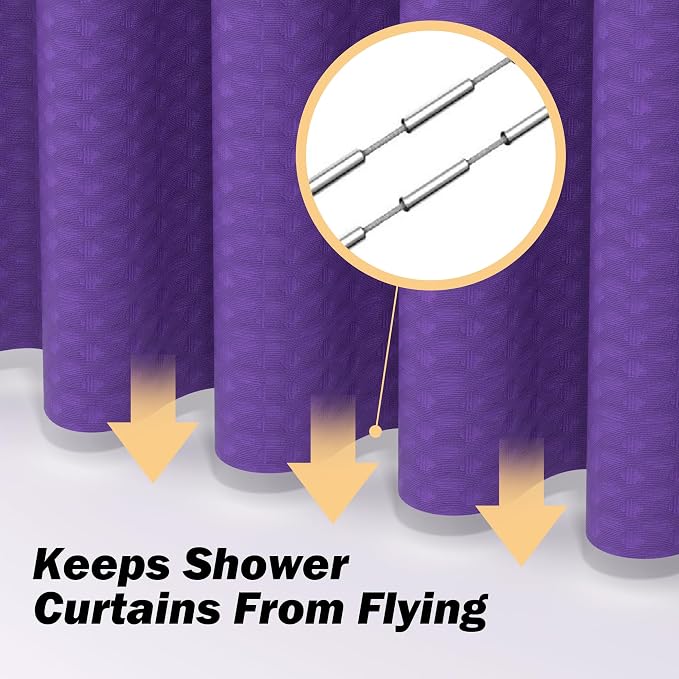 25 PCS Purple Bathroom Accessories Set丨Shower Curtain Bathroom Accessory | All-in-One Kit with Shower Curtain,rug,Trash Can,Toothbrush Holder,Toilet BrushSoap Dispenser,Toothbrush Cup,etc for Home