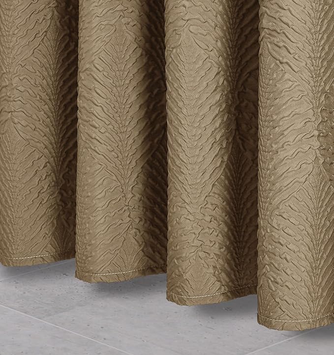 Ombre Brown Shower Curtain for Bathroom, Farmhouse Bath Curtain 72x72