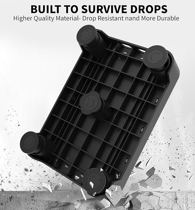 5-Level Adjustable Step Stool, 700 LBS Capacity Safety Bed Step for Seniors, Exercise Setp Platform, Portable Stair Assist for Elderly, Wide Step up for Kitchen, Car, Bedside & Shower, Black