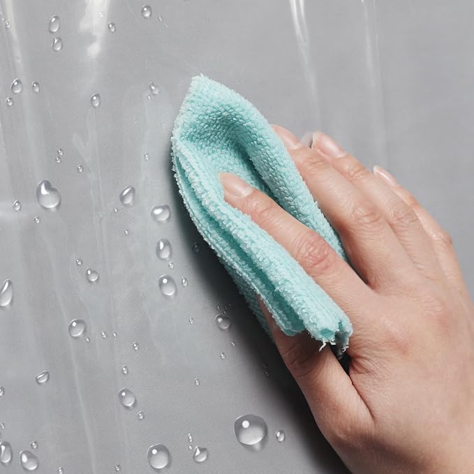 Barossa Design Extra Heavy Duty Shower Curtain Liner Clear, 72x72 | Premium Thick PEVA, Rustproof Metal Grommets, Soft Waterproof Plastic Shower Curtain with 3 Magnets for Bathroom
