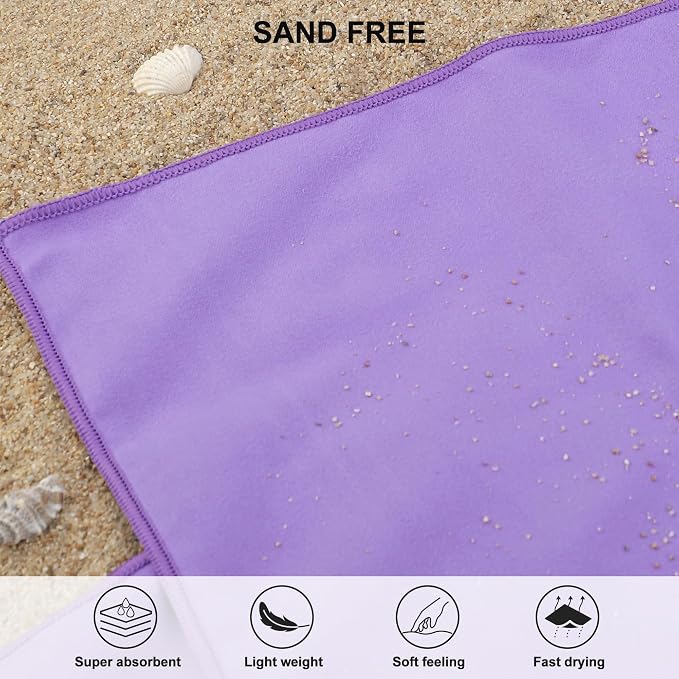 Rainleaf Microfiber Towel Quick Dry Camping & Travel & Gym Towel. Compact | Super Absorbent, Lightweight, Fast Drying. Suitable for Beach, Bath, Backpacking, Hiking, Swim.