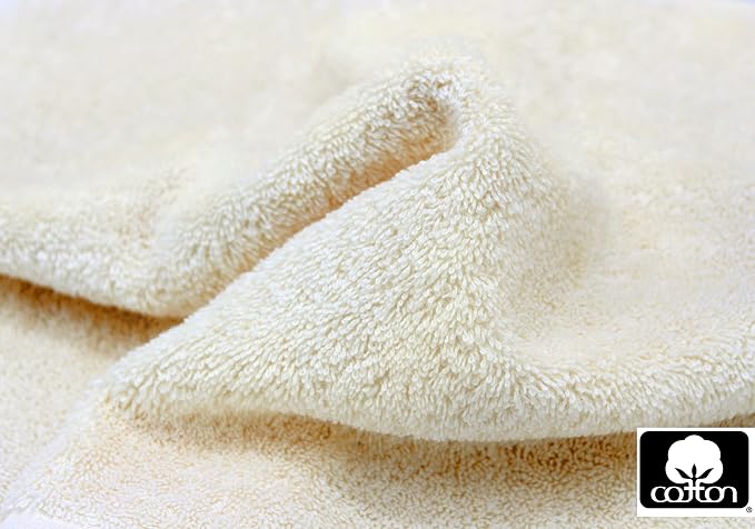 COTTON CRAFT Ultra Soft Washcloths -12 Pack- 12x12-100% Cotton Facecloths - Baby Wash Cloths - Absorbent Quick Dry Everyday Luxury Hotel Bathroom Kitchen Spa Gym Pool Camp Dorm - Easy Care - Ivory | Large 12x12 inch Ivory Wash Cloths - Plush 580 GSM Ab...