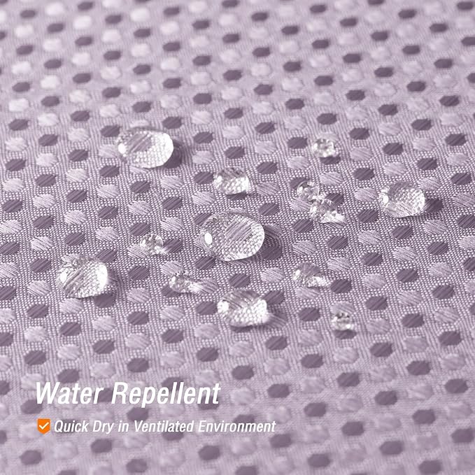 Long Lavender Fabric Shower Curtain, 72 x 78 | Tall Cloth-Textured Shower Curtain for Bathroom, Water Repellent, Machine Washable