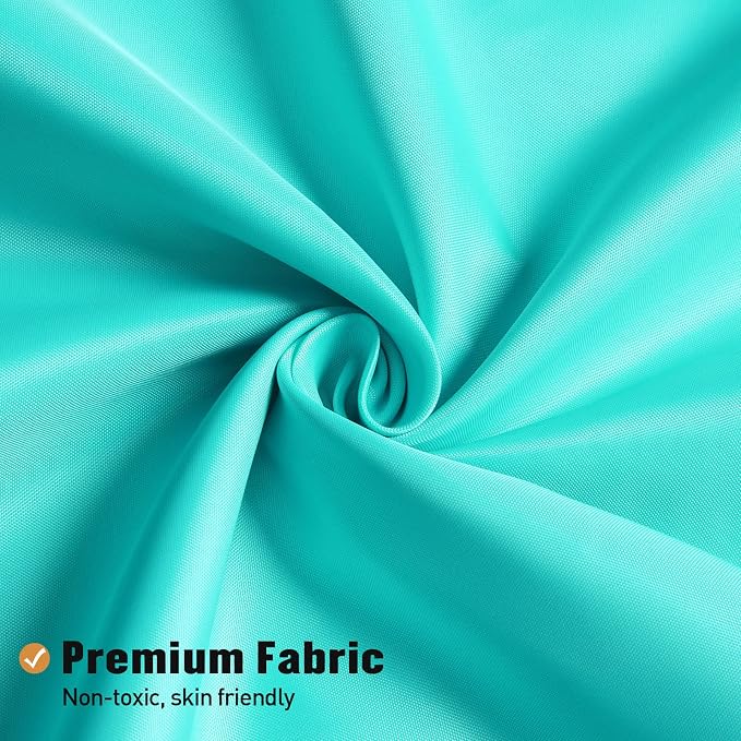 MitoVilla Fabric Small Shower Stall Curtain Liner, 36" W x 72" H Bathroom Shower Curtain Liner, Hotel Quality, Washable, Water Repellent, Teal Bath Shower Liners
