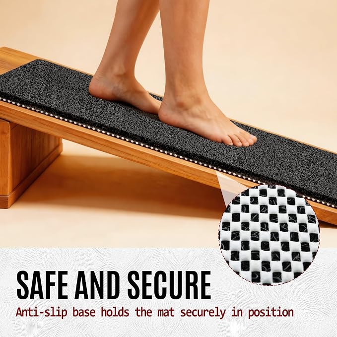 47 * 16in Shower Mat Bathtub Mat Non Slip | Bathmats Non Slip, Quick Drying Foot Scrubber Loofah Mats for Inside Shower, Tub, Bathroom, Home, Black