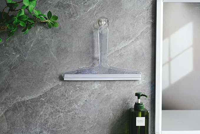 New Talent 2 PCS Shower Squeegee Transparent, for Shower Glass, Shower Doors, Bathroom, Window and Car Glass(1 Large and 1 Small)