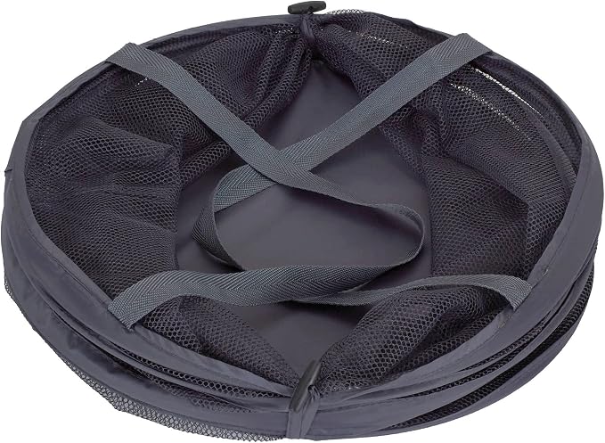 Household Essentials 2027-1 Pop-Up Collapsible Mesh Laundry Hamper | Charcoal