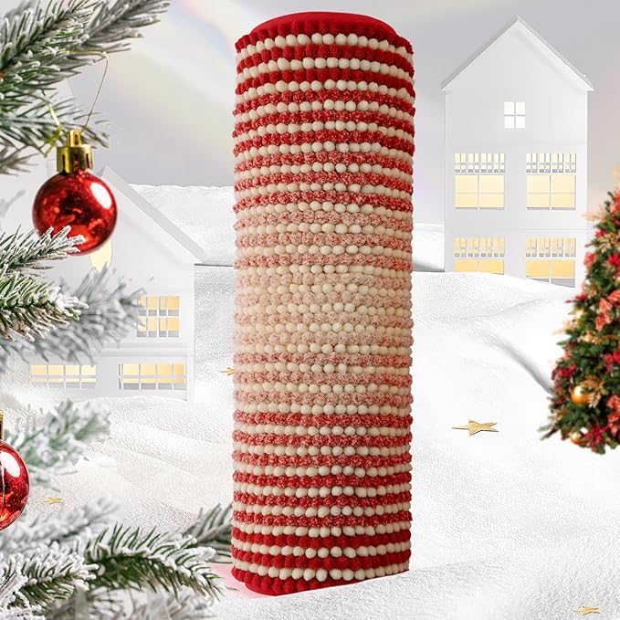 Christmats Bathroom Rug, Bath Mat Rug for Bath Christmas Decor Non Slip 17 x 24 Inches Water Absorbent Chenille Bathroom Floor Mats Machine Washable (Christmas Red)