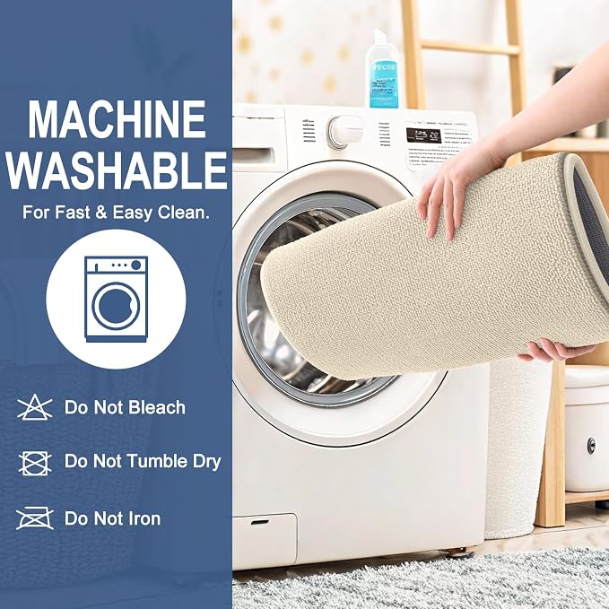 OLANLY Thick Memory Foam Bathroom Rugs 30x20, Soft Absorbent Bath Mat, Sand | Quick Dry Bath Rugs, Non-Slip Carpet, Machine Washable Mats for Bathroom Floor, Tub and Shower, Home Decor Accessories