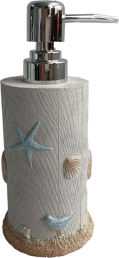 Sweet Home Collection Bathroom Accessories Sets Unique Collections Modern Classic Contemporary Decorative Beautiful Designs Bath Shower Tub Décor, Lotion Pump/Soap Dispenser, Ocean Star