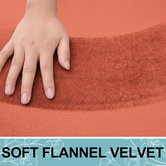 Smiry Memory Foam Bath Mat 30x20, Extra Soft and Absorbent Bathroom Rugs | Coral, Quick Dry Machine Washable Non-Slip Bath Mat for Bathroom Floor, Shower and Tub