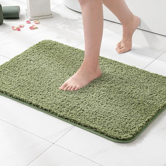 MIULEE Sage Large Bathroom Rugs Soft Microfiber Bath Mat 24x36 Inch | Absorbent, Non Slip, Quick Dry, Fluffy Bath Rugs for Bathroom Floor Tub Showers, Machine Washable