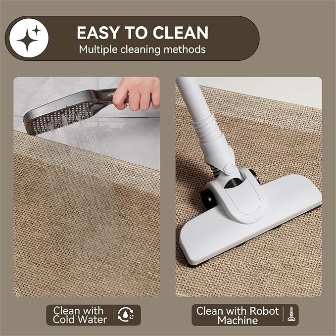 Non Slip Bath Mat, Thin Bathroom Rugs Fit Under Door, Brown 20x31 | Quick Dry Absorbent, Rubber Backing Washable Bathmat, Shower Mat for Bathroom Floor, Tub and Outside Shower, Home Decor
