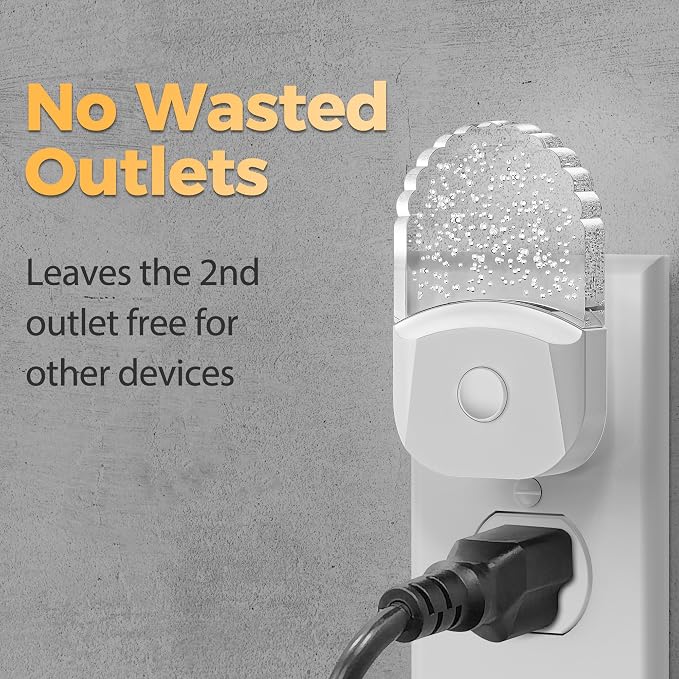 Night Lights Plug Into Wall [2 Pack] 3CCT LED Night Light | Dusk to Dawn Sensor,Plug in Nightlight for Kids Bathroom Bedroom Nursery Room,(Amber-3000K-5000K)