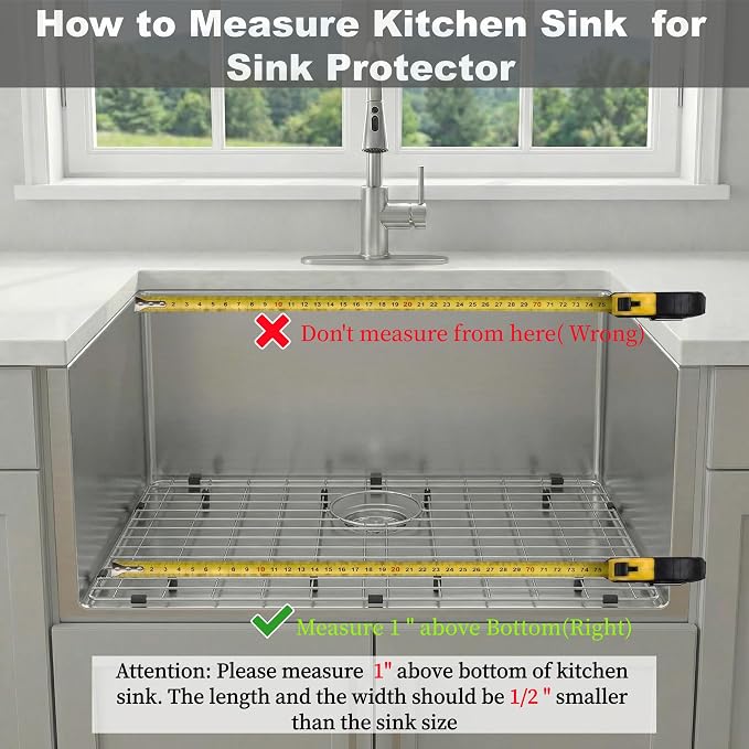 LQS Stainless Steel Sink Protectors, Kitchen Sinks Grid 18 7/8" x 12 5/8" with Center Drain Hole for Single Bowl, Sink Protector, Kitchen Sinks Grate, Sink Bottom Grid