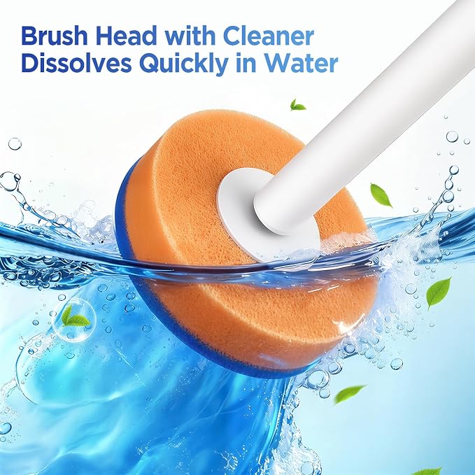 Disposable Toilet Brush, Wall Mounted Toilet Bowl Brush with 35 Colorful Refills, Toilet Bowl Brush with Storage Box for Deep Bathroom Toilet Cleaning (1 Handle + 35 Colorful Refills).