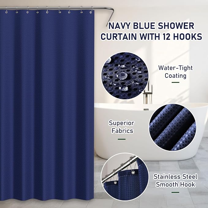 Bathroom Accessory Set - Bathroom Set, 12PC Bathroom Accessories Set, Blue Bathroom Accessories Set, Mini Trash Can, Toilet Brush, Trash Can & Soap Dispenser