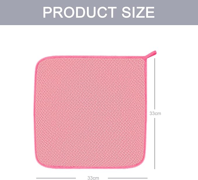 MaopaoBeauty 6 Pack Washcloth Towels Set, Waffle Hand Towels Set, Microfiber Super Soft Highly Absorbent, Sturdy Quick Drying Towels for Bathroom, Gym, Sports, Yoga, Hot Pink