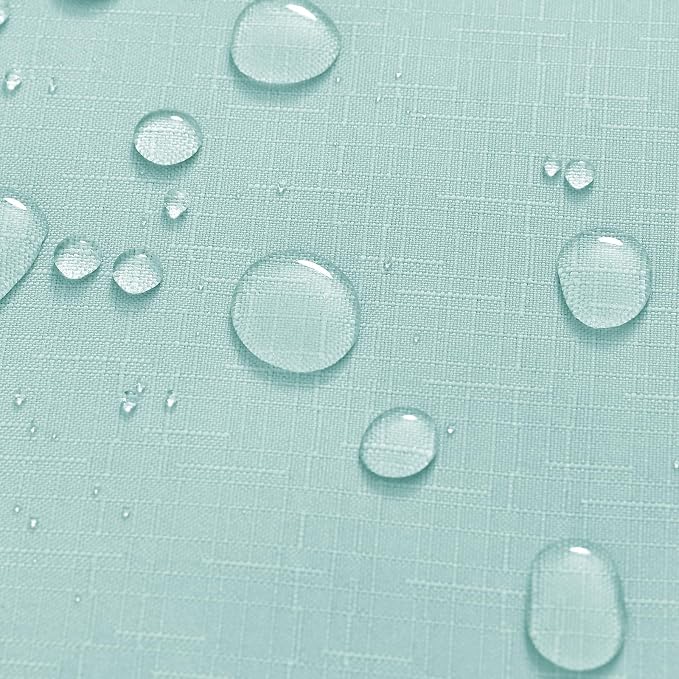 Aqua Shower Curtain for Bathroom, Blue and White Teal Ombre Shower Curtains Bathtub Luxury Hotel Spa Modern Polyester Gradient Washable Durable Decorative Bath Cloth with Hooks 72x72 Inch