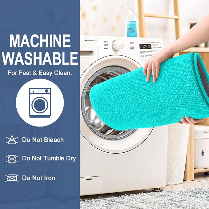 OLANLY Memory Foam Bathroom Runner Rug 44x24, Absorbent Long Bath Mat, Teal | Soft Quick Dry Bath Rugs, Non-Slip Carpet, Machine Washable Mat for Bathroom Floor, Tub and Shower, Home Decor Accessories