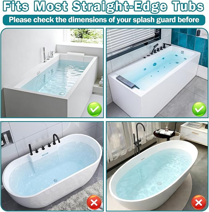 Bathtub Splash Guard for Tub Kids- Silicone Bath Play Shelf | 31" Extra Long Toy Tray & Caddy Holder, Prevent Water Spills & Messy Floors, Tub Edge Guard for Bathroom- Light Green