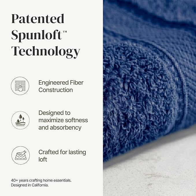 Modern Threads 4-Pack SpunLoft Bath Towel 30x54 - Navy