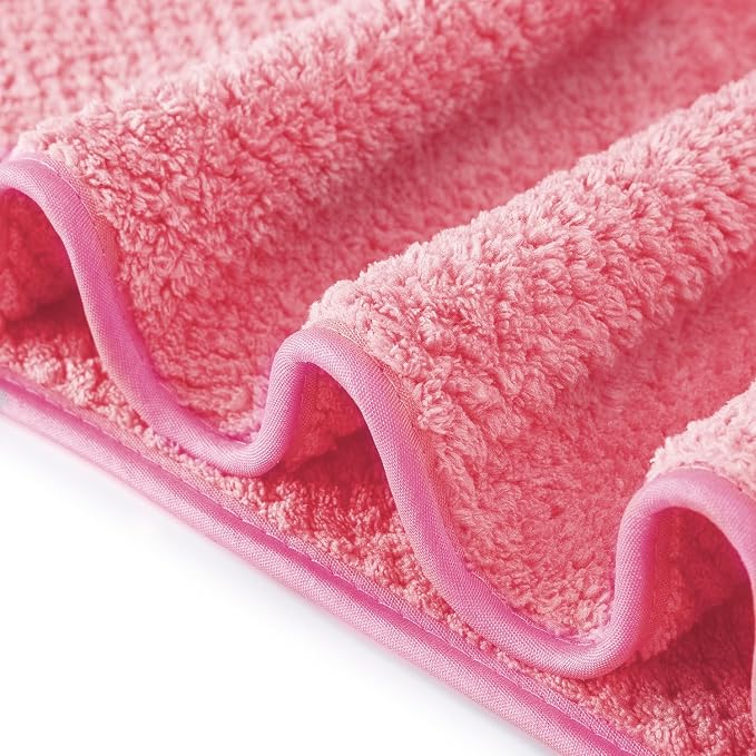 MaopaoBeauty 6 Pack Washcloth Towels Set, Waffle Hand Towels Set, Microfiber Super Soft Highly Absorbent, Sturdy Quick Drying Towels for Bathroom, Gym, Sports, Yoga, Hot Pink