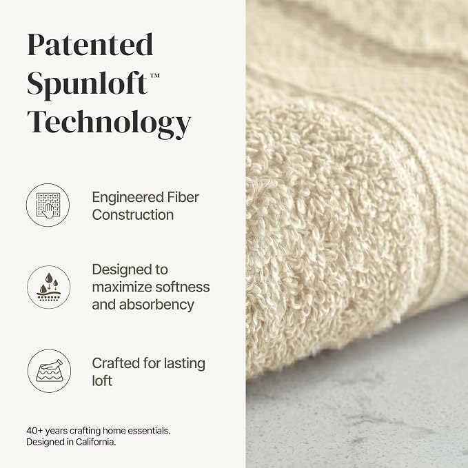 Modern Threads 4-Pack SpunLoft Bath Sheet Sand 35x66