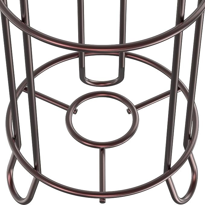 Simple Houseware Toilet Paper Holder Stand w/Cell Phone Wire Shelf, Bronze | 4 Paper Rolls, 7.25" x 7.25" x 23.5", Freestanding Paper Roll Storage for Bathroom