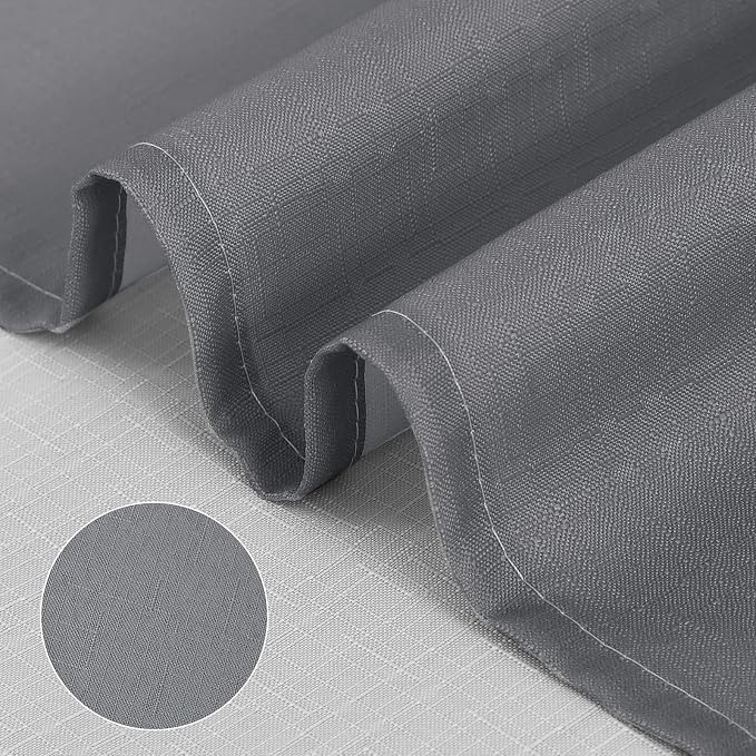 Grey and White Ombre Shower Curtain for Bathroom Luxury Hotel Spa, Machine Washable, Morden Decorative Bath Curtain, Gray Linen Textured Shower Curtains