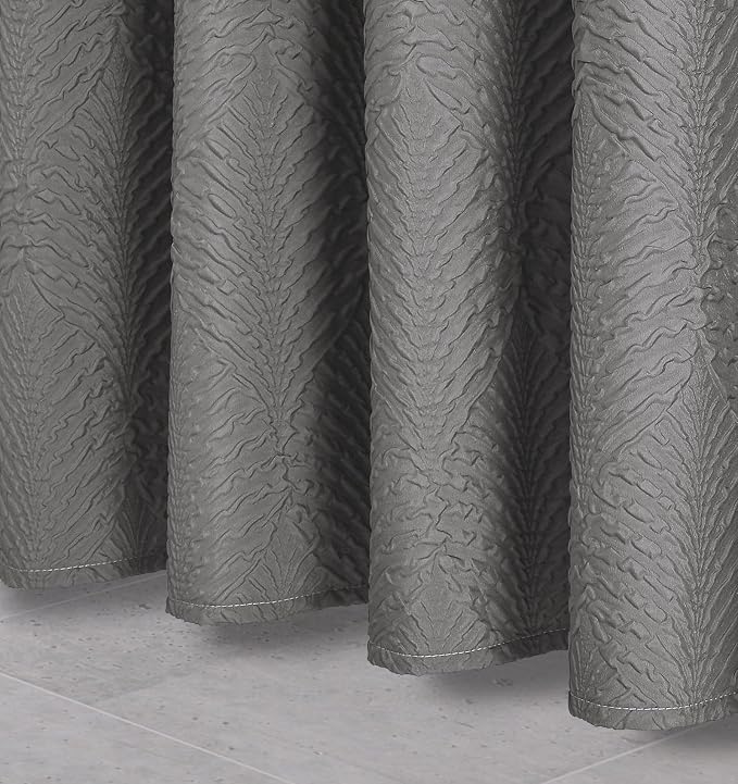 Ombre Grey Shower Curtain for Bathroom, Farmhouse Bath Curtain 72x72