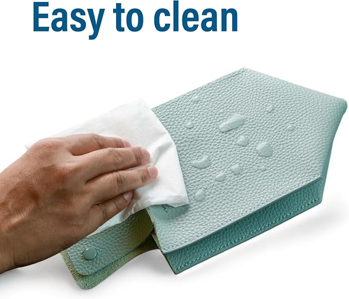 Premium PU Leather Tissue Box Holder - Elegant Hotel-Style Tissue Box Cover for Home, Office & Car Décor, Tissues Cube Organizer for a Natural & Classic Look (Teal 2 Pack)