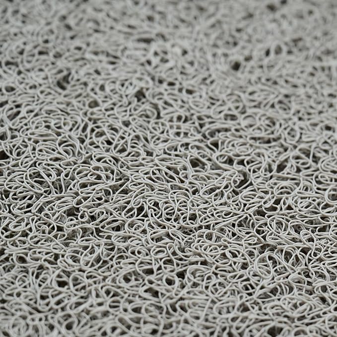 ENKOSI Loofah Non-Slip Shower and Bath Mat - Soft Cushioned Comfort - No Suction Cups for Smooth or Textured Tubs - Fast Draining - Safety for Bathroom, Family, Kids, and Elderly 24x16 (Grey)