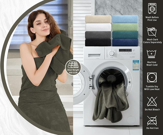 Extra Large Bath Towel Set of 4 (35"x70"),Oversized Bath Sheet Super Soft Highly Absorbent Jumbo Bathroom Towel Set Microfibers Quick Dry Shower Towel for Hotel,Bathroom,Guest,Spa,Gym (Brown)